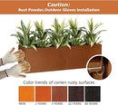 Corten Steel Corner Metal Planter Box Garden Steel Planter Pot for Patio Modern Farmhouse Rustic Design (L32 x W12 x D16, Rusted) by CozyNest Decor