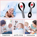 XIXILAND Baby Rattles 0-6 Months Newborn Toys Infant Toys 0-6 Months Rattles for Babies 0-6 Months Baby Toys 0-6 Months, Black and White High Contrast Baby Toys Dumbbell Toy for 0 3 6 9 12 Months by TinyTreasures Baby Boutique