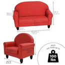 Children's Factory As We Grow Chair and Couch, Flexible Seating for Daycare or Preschool, Kids Reading Couch, Playroom Furniture, Red by CozyNest Decor