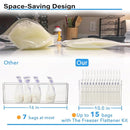 Breastmilk Storage Container with 4 Freezer Flattener Kit to Flatten Standing Breast Milk Bags in Organizer Bins Save Refrigerator Space |Vertical Storage by TinyTreasures Baby Boutique