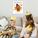 SHLINCO Baby's First Thanksgiving Handprint Kit - Fall Photo Props and Keepsake Gift, 7.8x9.8 Inch Canvas Footprint Art for Desktop, Family Thanksgiving Decor by TinyTreasures Baby Boutique