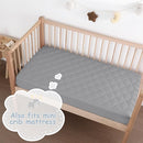 Yoofoss Waterproof Pack and Play Mattress Protector, Quilted Pack and Play Mattress Pad Cover Soft and Breathable, Playpen/Playard Mattress Sheet for Standard Pack n Play Size 39''x27'' - Dark Grey by TinyTreasures Baby Boutique