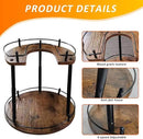 2-Tier Lazy Susan Organizer, Rotating Spice Rack with Stable Carousel Base & 4 Height Settings, Spice Rack Organizer for Cupboard Kitchen Countertop Dining Table by CozyNest Decor