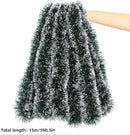 50 FT/15M Long Dark White Artificial Christmas Tinsel Garland Decorations DIY for Xmas Tree,Fireplace Mantel,Stairs Railing Outdoor Indoor Holiday Decor
