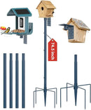 Bird Feeder Pole Stand – 74.5 Inch Height Feeding Station with 1-Inch Dia Heavy Duty for Hanging Feeders, Bird House Pole Mount Kit for Outdoor, Slip-Fit Connection，Blue by GreenHaven Gardens
