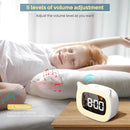 Kids Alarm Clock with Night Light & 18 Ringtones,Rechargeable,Cute Cat Ear Clock for Boys Girls Birthday Presents,Digital Clock for Children's Bedroom(White) by TinyTreasures Baby Boutique