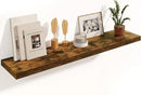 Fun Memories Floating Shelves, 8 Inch Deep Floating Shelves, Rustic Wood Fireplace Mantel 48 in Long, 48 x 8 Floating Wall Shelves for Living Room, Kitchen, Bedroom, Rustic Brown, 1 Pack by CozyNest Decor