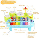 Baby Musical Toys 3 in 1 Piano Keyboard Xylophone Drum Set for 1 Year Old Girls Boys Toys Age 2 Music Instrument Learning Toys Toddlers 1-3 0-2 First Birthday Gift Infant Baby Toys 6 9 12 18 Month by TinyTreasures Baby Boutique