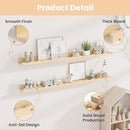 Fun Memories Picture Ledge Shelf for Wall, 48 inch Pine Wood Nursery Book Shelves Set of 2- Wall Book Shelves for Kids Room, Home Decor - Kitchen Spice-Natural by TinyTreasures Baby Boutique