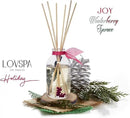 LOVSPA Reed Diffuser Set, Joy Winterberry Spruce Scented Oil Diffuser with Sticks, Home Fragrance Accessories for Bathroom Shelf Decor, Aroma Diffusers for Home or Office Desk, USA Made by CozyNest Decor