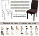 JQinHome Dining Room Chair Covers Set of 8, High Stretch Chair Slipcover Removable Washable Chair Seat Protector Cover for Home Party Hotel Wedding Ceremony (Coffee) by CozyNest Decor