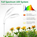 Large Plant Light for Indoor Plants, 2 Head Full Spectrum Grow Light with 68" Adjustable Stand for Growing Large Tall Plants, White Halo Floor LED Grow Lamp with 16 Hour Timer by GreenHaven Gardens