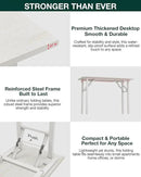 Frylr Small Folding Computer Desk – Portable 55.1 Inch Foldable Laptop Table, Collapsible and Compact for Easy and Fast Setup, Lightweight for Small Spaces, Home Craft and Study Use, White Ash by CozyNest Decor