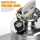 2 Gallon Garden Sprayer, 304 Stainless Steel Chemical Sprayer, Hand Pump Sprayer, with Pressure Gauge, Adjustable Nozzle, 20" Sprayer Wand, 3.3ft Hose & Safety Valve by GreenHaven Gardens