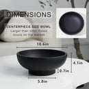 Large Black Decorative Bowl for Home Decor - Modern Concrete Fruit Bowl for Kitchen Counter or Coffee Table by CozyNest Decor