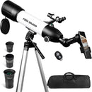 FREE SOLDIER Telescope 80mm Aperture 500mm Refractor Telescope for Adults High Powered - Professional Astronomical Refracting Telescope for Beginners with Phone Adapter White by TinyTreasures Baby Boutique
