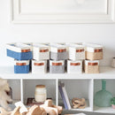 OrganiHaus Narrow Storage Bins 15x06in, Small Closet Bins for Shelves, Bathroom Storage Baskets for Shelves, Narrow Baskets, Fabric Organizer with Handles, Toilet Paper Organizer - 2 Pack, Navy Blue by TinyTreasures Baby Boutique
