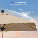 PURPLE LEAF 6' x 6' Market Umbrella Outdoor Table Umbrella Aluminum Patio Umbrella with Push Button Tilt & 8 Sturdy Ribs and Crank Outdoor Umbrellas for Deck Backyard Beach, Taupe by GreenHaven Gardens