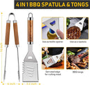 34Pcs Grill Accessories Grilling Gifts for Men, 16 Inches Heavy Duty BBQ Accessories, Stainless Steel BBQ Tools with Thermometer, Grill Mats for Backyard, BBQ Gifts Set for Men Women by GreenHaven Gardens