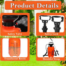 NewBeeclassic 1.3Gal/5L Garden Sprayer, Pressurized Water Spray Bottle with Adjustable Shoulder Strap Pump Pressure Sprayer for Weeds, Lawn Care & Pesticides (Orange) by GreenHaven Gardens