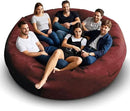Bean Bag Chair for Adults 8FT,Soft Removable Cover for Teens/Girls Bedroom,Fluffy Giant Round Floor Beanbag Lounger Chairs (No Filler,Claret) by CozyNest Decor