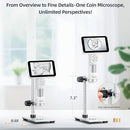 Andonstar Digital Microscope, 5" 1080P Coin Microscope Camera for Error Coin with 7.3" Metal Stand for Adults Kids, Handheld USB Coin Magnifier with 8 Adjustable LED Lights, Windows Mac PC View, AD115 by TinyTreasures Baby Boutique