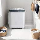 Portable Mini Twin Tub 32lbs Washing Machine With Drying Rack& 10 Hangers, 20lbs Washer & 12lbs Spinner, Small Laundry Washer with Time Control for Camping, Apartments, RV (32lbs) by CozyNest Decor