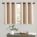 MIULEE Short Curtains for Windows - Beige Blackout Half Window Curtains Thermal Insulated Privacy Drapes for Kitchen Bedroom Bathroom Grommet Top Small Basement Tiers W40 x L36 Inch 2 Panels by TinyTreasures Baby Boutique