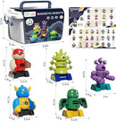 TEMI Magnet Robot Toy for Kids 3-5 Years Old - Monster Magnet Toys Stacking Transform Toys with Storage Box, Set for Boys Age 3 4 5 6 7 Years Old Boys, Christmas and Birthday Gifts by TinyTreasures Baby Boutique