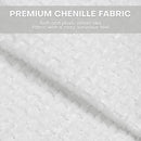 Chenille Fabric Accent Chair, Upholstered Armchair with Solid Wood Legs, Modern Living Room Accent Chair, Comfy Single Sofa Chair Reading Club Chair for Bedroom Reception Lounge, White by CozyNest Decor