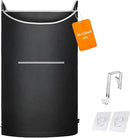 XL Hanging Laundry Hamper Bag, Black Door Hanging Hamper with Large Openging, Hanging Laundry Bag and Basket for Home, Dorm, or Travel,Durable and Stylish Design(Black 36x22Inch) by CozyNest Decor