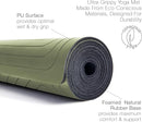 agoy Pro+ Warrior - Premium Non-Slip Yoga Mat – Eco-Conscious Design - PU Mat With Wet/Dry Grip+ - Focus Alignment - Lazer-Etched Technology - A Portable Standard Size Mat for All Styles of Yoga by TinyTreasures Baby Boutique