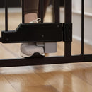Ingenuity Easy Open Baby Gate & Dog Gate, Hands-Free Open Patent-Pending Foot Pedal, 27.5"-52" Wide, 28" Tall, Hardware or Pressure Mounted, Install in Doorway, Bottom of Stairs, or Wall - Espresso by TinyTreasures Baby Boutique