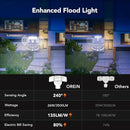 OREiN 3500LM/26W Flood Lights Outdoor, 240°/40FT Motion Sensor Outdoor Lights Dusk to Dawn Security Lights IP65 Waterproof 3 Modes for Outside 3500SQ.FT Front Door, Garage, White (Hardwired) by GreenHaven Gardens