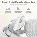 Yaheetech Foldable Ironing Board, Heavy Duty Iron Board with 9 Adjustable Heights, 4 Layer Cover and Safety Iron Rest, 52X14 Compact and Space Save Iron Board for Home Laundry Room Use, Gray&White by CozyNest Decor