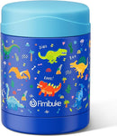 Fimibuke Insulated Kids Food Jar, 12 OZ BPA FREE Wide Mouth Stainless Steel Vacuum Thermos for Hot Cold Food for School Travel Leakproof Toddler Boy Girl Lunch Container Snack Cup for Fruits Veg Soup by TinyTreasures Baby Boutique