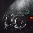 Polka Dot Set of 2 Stemless Bubble Wine Glasses 18 oz