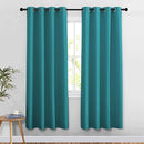 NICETOWN Sea Teal Blackout Doorway Curtains 78 inch Length 2 Panels, Grommet Light Reducing Thermal Insulated Privacy Door Curtains Window Treatments for Bedroom, W52 x L78 by TinyTreasures Baby Boutique
