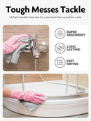 Fantasticlean Microfiber Cleaning Cloth Roll -60 Pack, Tear Away Microfiber Towels, 12" x 12", Reusable, Washable, Scratch Free, Ultra Absorbent Dish Rags for Car, Home, Garage or Shop (Pink & Grey) by CozyNest Decor