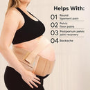 2-in-1 Maternity Belly Bands for Pregnant Women - Easy to Use Pregnancy Belly Support Band for Back, Pelvic, Hip, Adjustable Maternity Belt Support, Comfortable & Soft (Classic Ivory, One Size) by TinyTreasures Baby Boutique