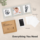 Inkless Baby Handprint and Footprint Kit for Newborn - Baby Footprint Kit, Newborn Keepsake Nursery Picture Frame,Dog Paw Print Maker,Personalized Gifts for New Mom,Showers & Registry(Cloud Gray/Gold) by TinyTreasures Baby Boutique