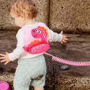 Toddler Leash Harness + Anti Lost Wrist Link, Accmor Cute Dinosaur Kids Harnesses with Leashes,3 in 1 Baby Walking Wristband Child Outdoor Anti-lsot Tether Rope Reins for Chidren Girls (Pink) by TinyTreasures Baby Boutique