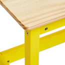 Amazon Basics Indoor Kids Table and Bench Set, Natural, solid pine wood, 3 Count (Pack of 1), Wood Activity Table for Art, Craft, Reading, Learning by CozyNest Decor