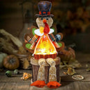 Lighted Christmas Doll, Plush Light Up Christmas Doll Toy Holiday Present, Battery Operated Xmas Gifts Winter Mantle Tabletop Decor (Brown Thanksgiving Turkey 16in) by CozyNest Decor