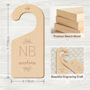 Wooden Baby Closet Dividers - 8 Pcs Double-Sided Design for Newborn Nursery Room Wardrobe Storage by Months Size - Perfect Toddler Clothes Organizer by TinyTreasures Baby Boutique
