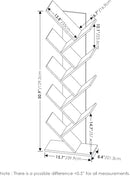 Furinno Bookshelf 9-Tier Floor Standing Tree Bookcase, Espresso by TinyTreasures Baby Boutique