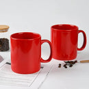 30oz Super Large Ceramic Coffee Mugs Large Handles Set of 2 (Red) by CozyNest Decor