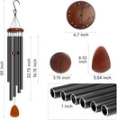 Wind Chimes for Outside Deep Tone, 50 inch Large Wind Chimes, 6 Heavy Duty Tubes Aluminium Metal Extra Large Wind Chime, Decoration for Garden, Patio, Yard, Gift for Mother's Day(Waterdrop) by CozyNest Decor