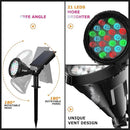 Solar Spotlights Outdoor Color Changing, 180°Adjustable Flag Pole Lights, IP67 Garden Lights Solar Powered Waterproof, Wall Lights for Garden Pool Area Pond, Landscape Solar Light for Yard by GreenHaven Gardens