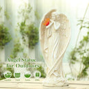 Angel Figurine, Large Angel Garden Statues Outdoor with Butterfly Solar LED Lights Lawn Decorations Yard Ornament Sculptural for Outside Patio Decor, Angel Gardening Gifts by CozyNest Decor